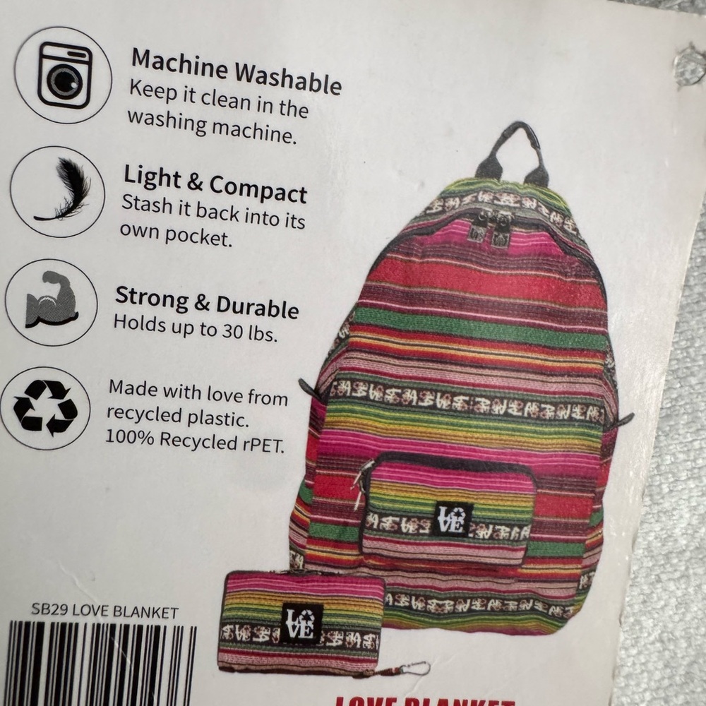 For Love And Lemons Multicolor Striped Stash Backpack
